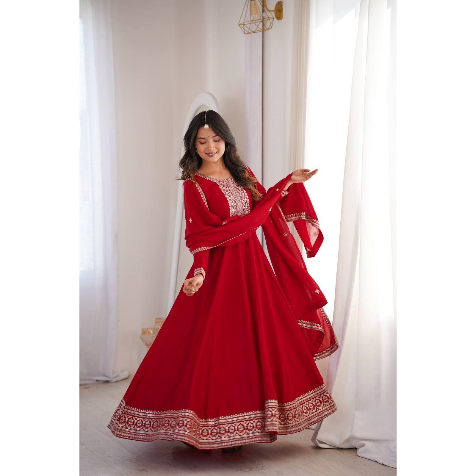 Indian Party Wedding Wear Anarkali Suit Bollywood Designer Ethnic Salwar Kameez M-38