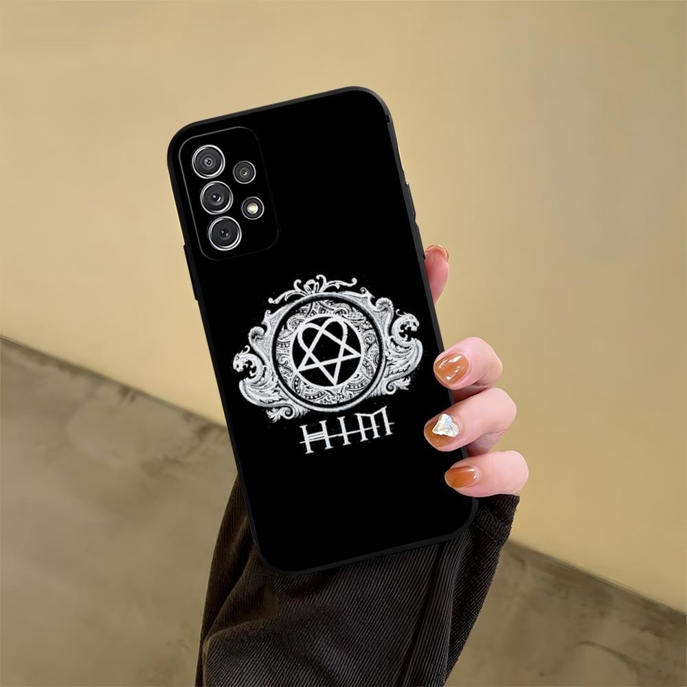 

Him Ornate Heartagram Phone Case For Samsung S24 S25 S20 S26 S21 S22 S23 Ultra Fe Plus A05 A06 A16 A26 A36 A56 Cover Galaxy S24 FE