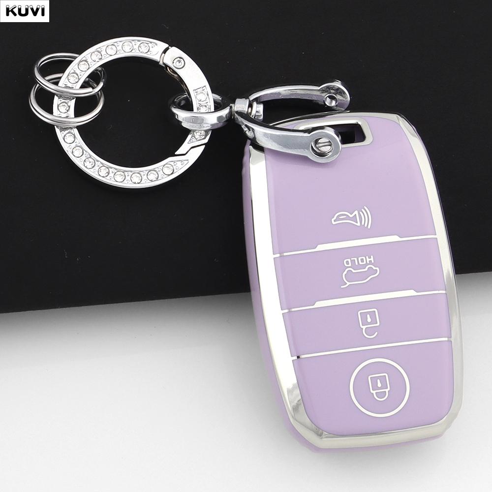 TPU Car Smart Key Case Cover Fob Keychain For 3 4 Buttons Kia Sportage Cerato Optima K2 K3 K4 K5 RIO Picanto Soul Sorento Sedona
