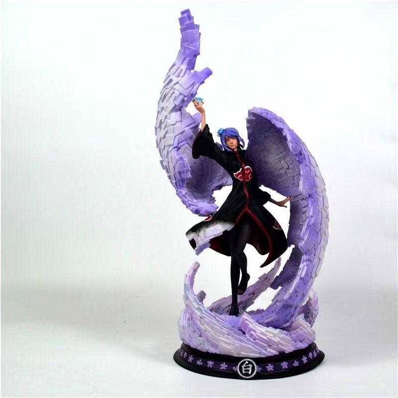 

Naruto 15.35inch/39cm CS dawn Organization Xiaonan anime Surroundings Masked Woman Wings God Illusion can Move PVC toys Gift