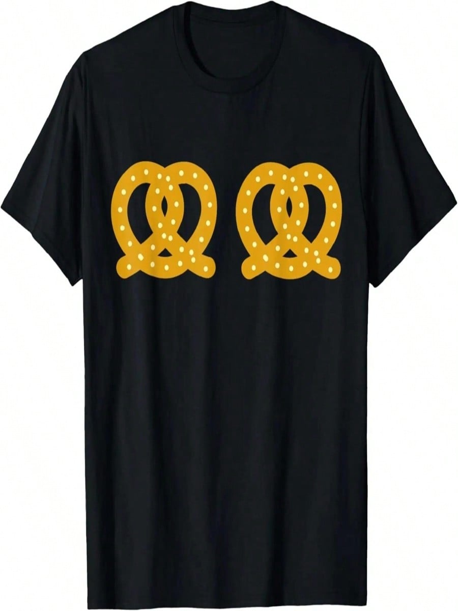 Oktoberfest Costume Funny Pretzel Boobs German Halloween T-Shirt S разноцветный
