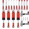 PEWETE RC Car Spare Parts Link Rod Seat Shock Absorber for 1:16 WPL C14, C24, C24-1, B14, B24FY Hobby Modification Accessories - Red