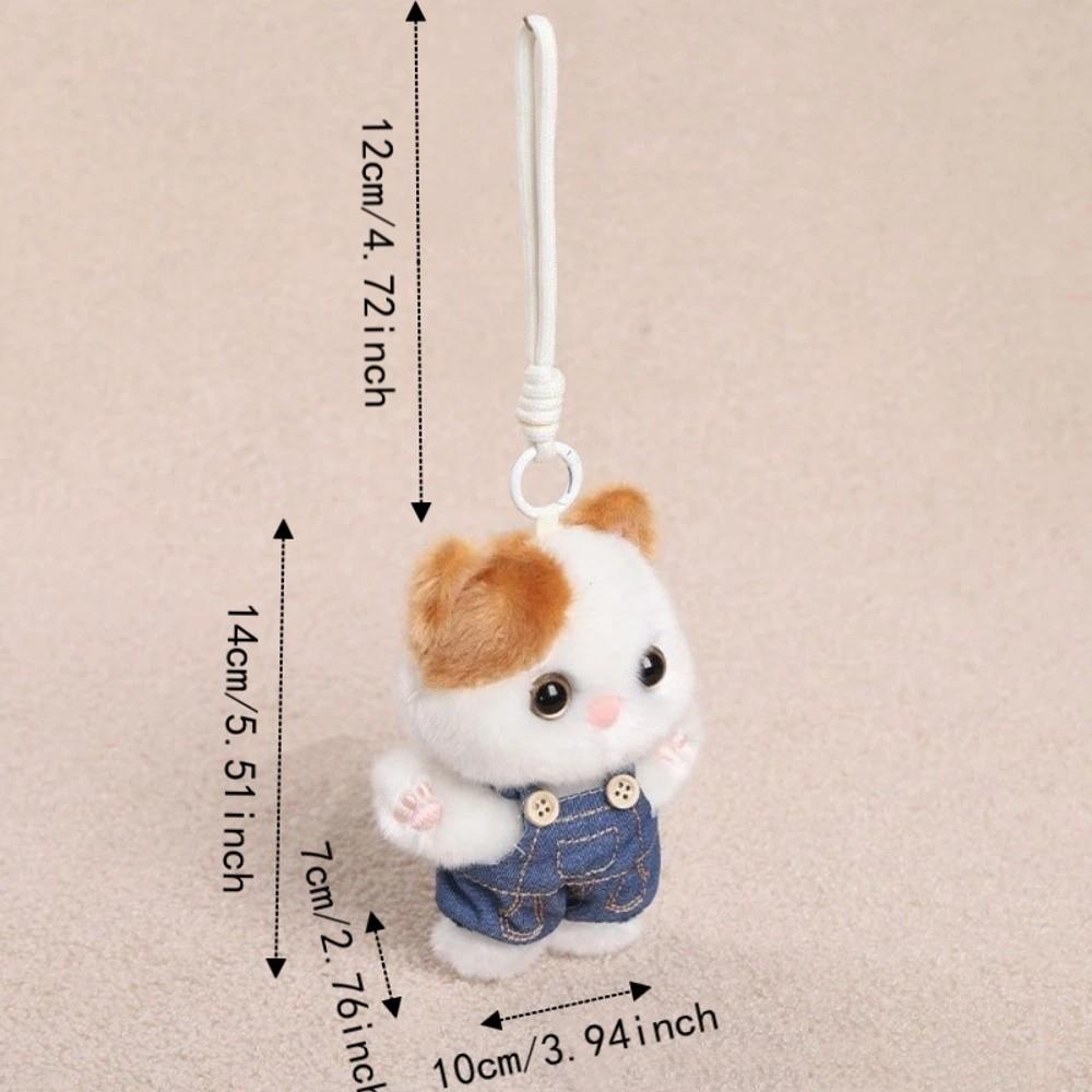 Decoration Cat Plush Pendant Kawaii Bag Hanging Charm Keyring Kitten Keychain Room Decor