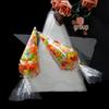 100-Pack DIY Transparent Triangle Candy/Food Bags for Wedding & Birthday Party Favors