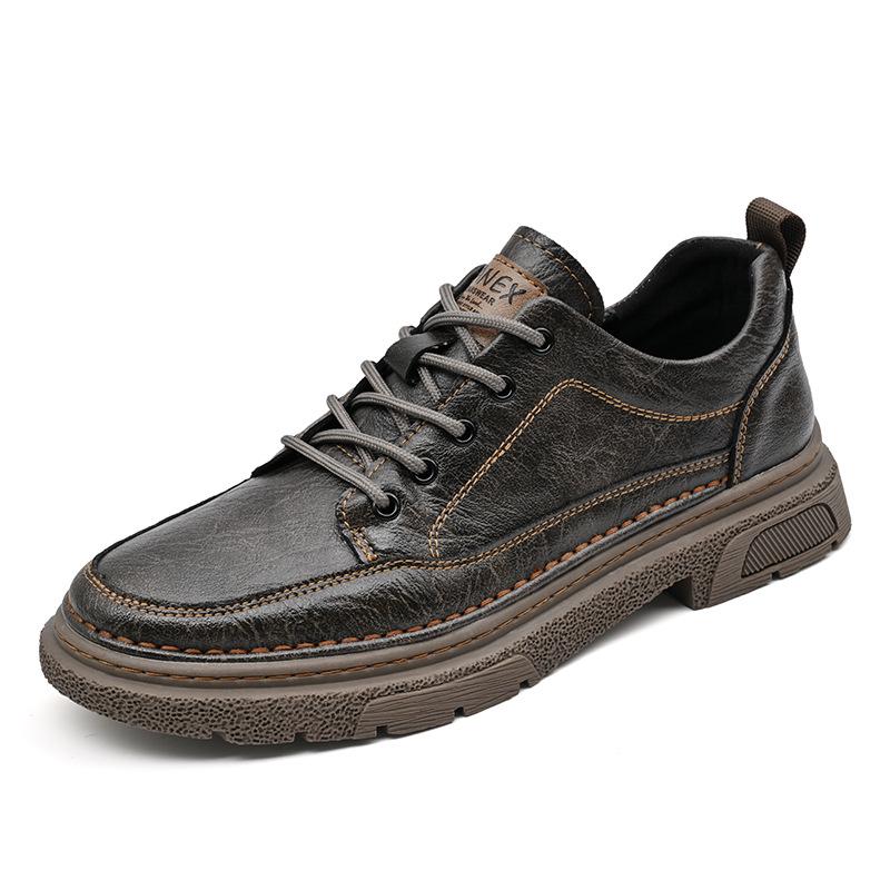 Men s Large Retro Leather Casual Outdoor Fashion Boots 42
