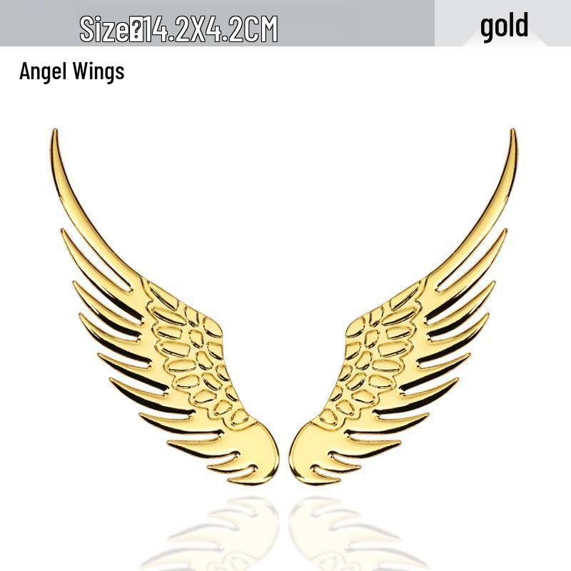 Car Exterior Angel Wing Emblem Stickers - Pair