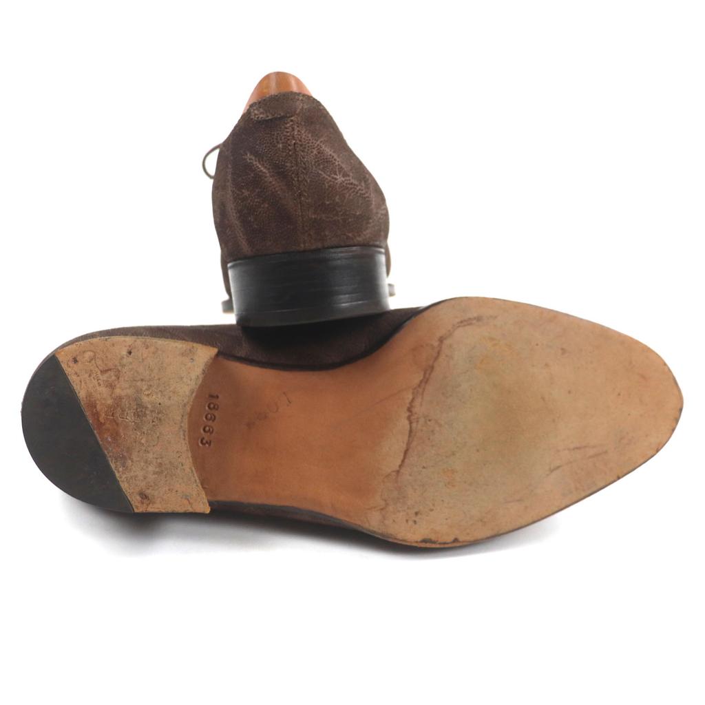 John Lobb Leather Shoes Dark Brown Elephant Leather Mens Used