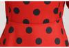 2022 Retro Polka Dot Doll Collar Short Sleeve Party Dress