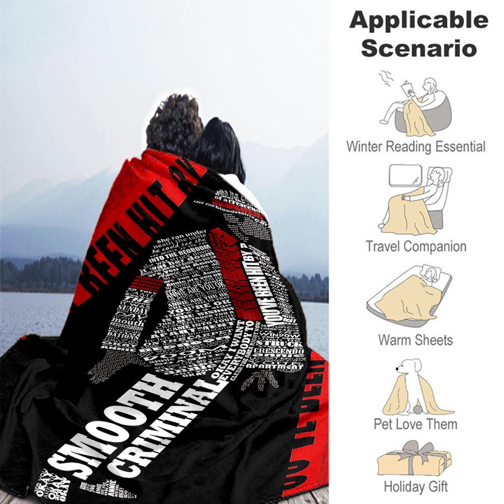 1pc Michael Jackson Outdoor Blanket Lightweight Flannel, Soft & Warm, All Season Use for Sofa, Outdoor, Camping, Living Room, Office, Chair