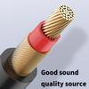 3.5mm to 3.5mm Auditory Cable Bidirectional Recording For Headphones and Smartphones Seamlessly Music Experience
