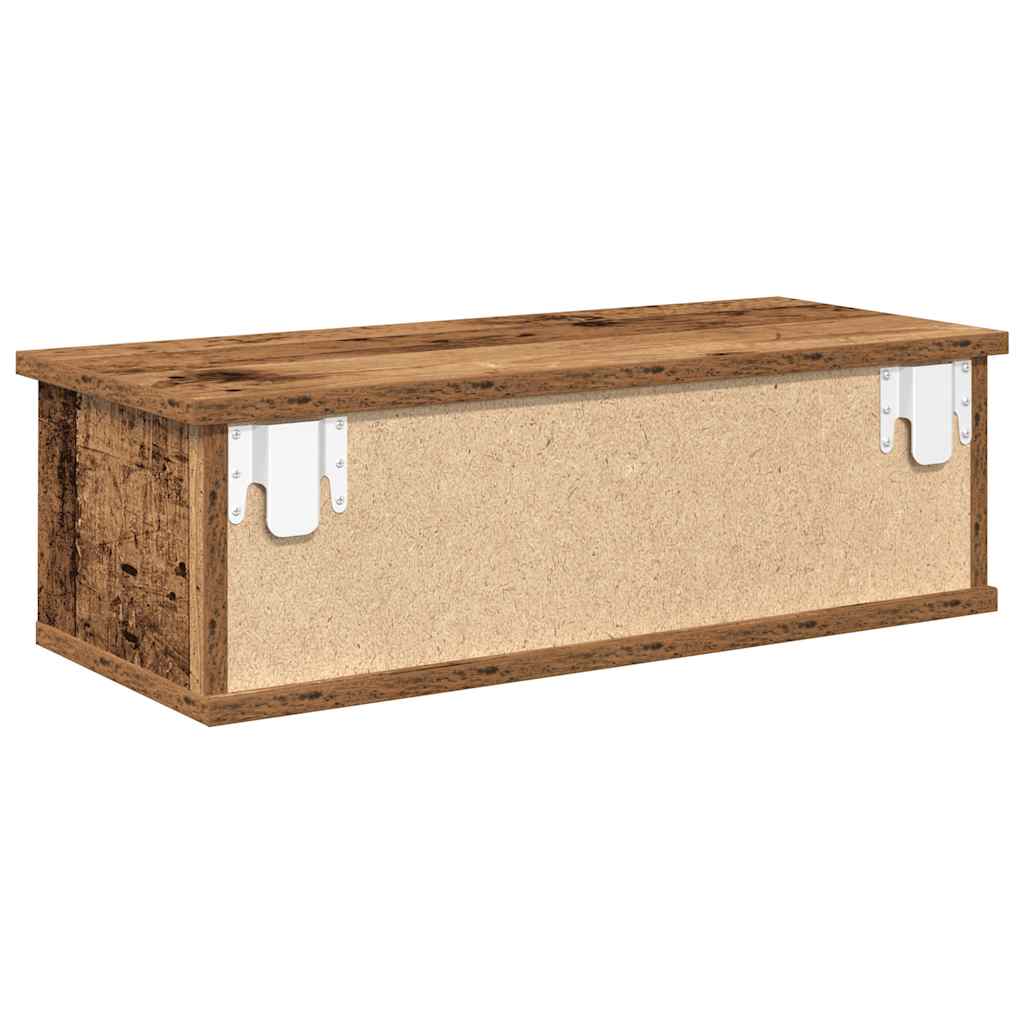 Wall Mounted Cabinet with Vintage Wood Look 60 x 26 x 18.5 cm Particleboard