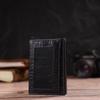 Unisex Tri-fold Automatic Cardholder Made of Genuine Leather with Crocodile Effect CANPELLINI 21930 Black
