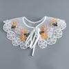Vintage Ruffle Women Detachable Collar Tie Necklace Detachable Lapel Shirt Fake False Collar Woman Lace Tie Neckwear Nep Kraagie