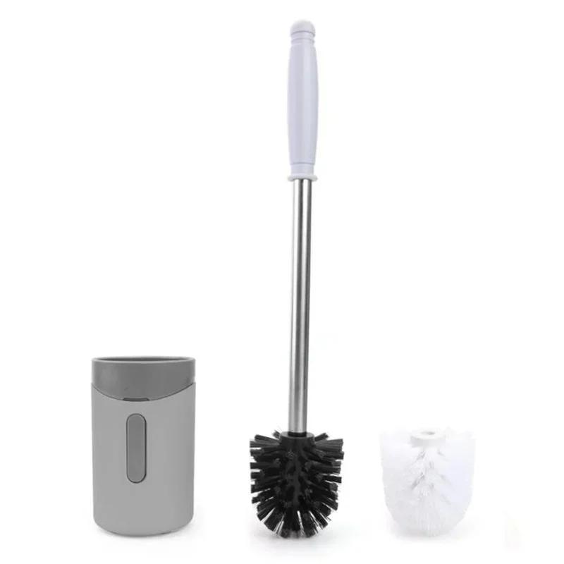 Domácí sprchový kout Nástroj WC kartáče Nástěnný WC čisticí kartáč s dlouhou rukojetí a základnou Koupelnové WC