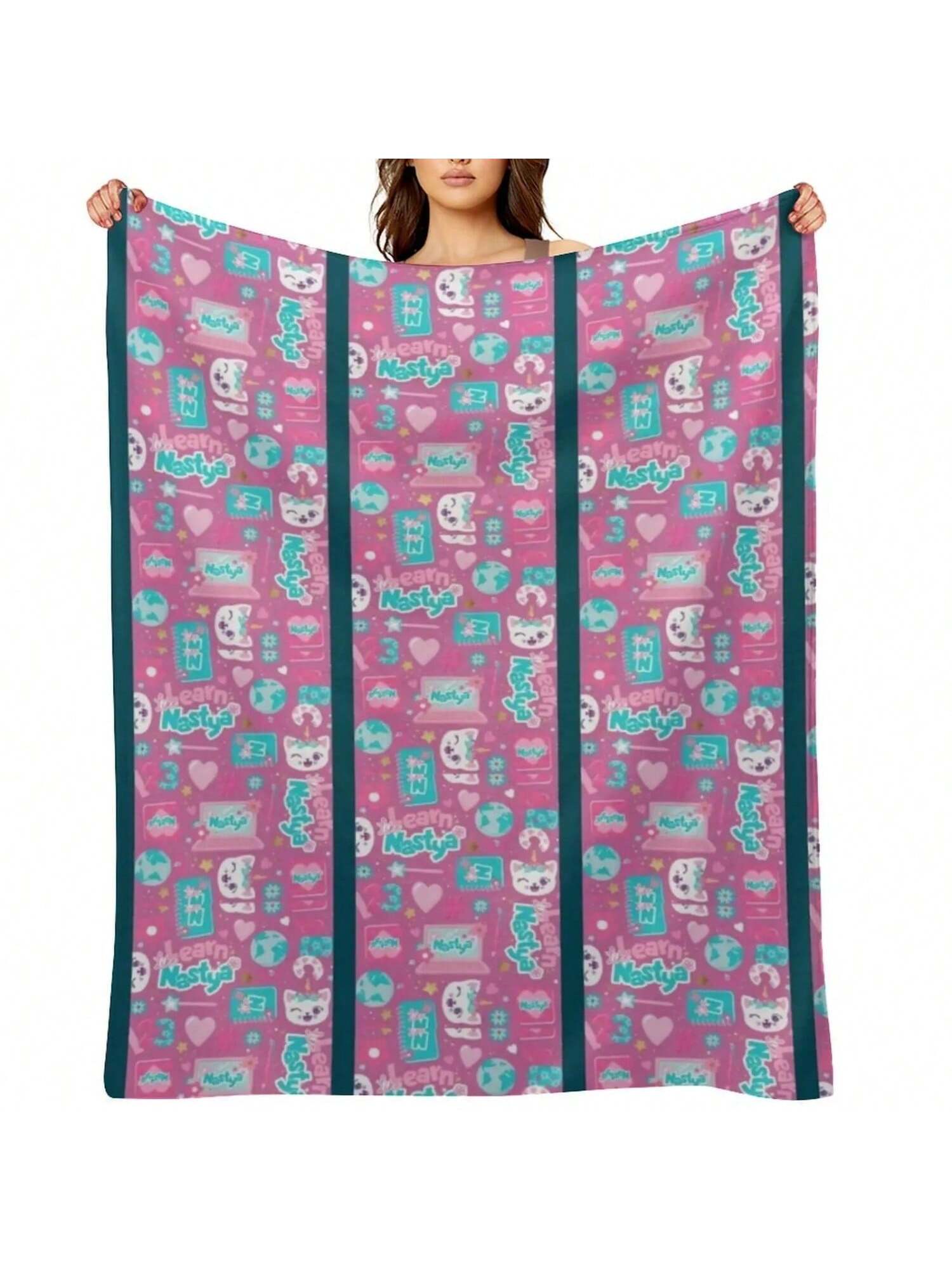 

Like Nastya Pattern Throw Blanket Luxury St Bed Plaid Sleeping Bag Valentine Gift Ideas Blankets 75X95CM серый