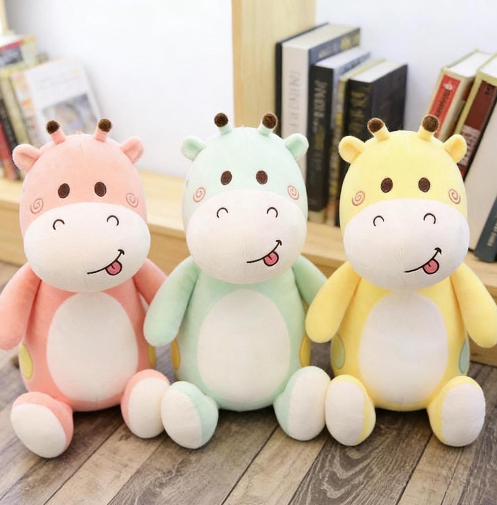 Korean Style Elephant & Hedgehog Plush Toy Set for Children - Skin-Friendly and Soothing