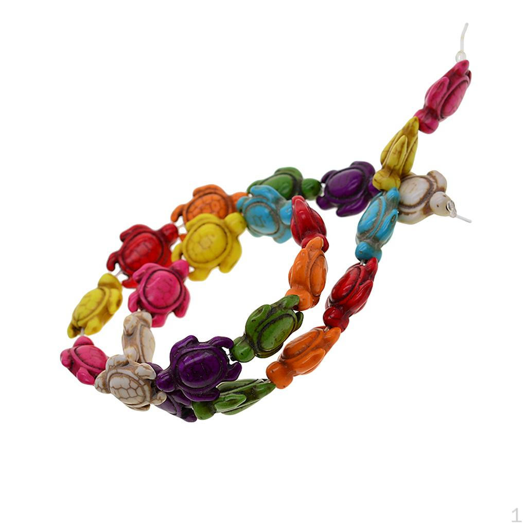 Бирюзовая резная трубка / Бусина-черепаха Turtle Beads