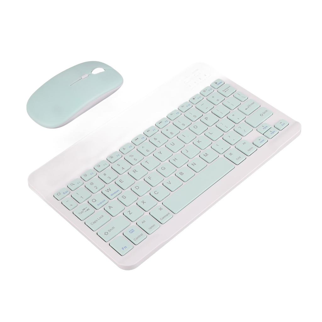 10 Inch Bluetooth Keyboard Set USB Charging Ultra Thin Quiet Wireless Keyboard with DPI Mouse for