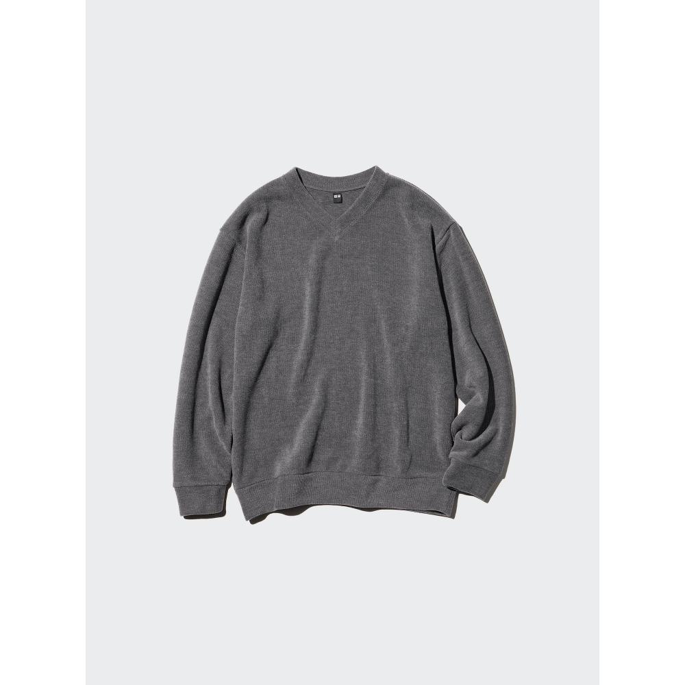 Uniqlo SofT KniT Fleece V-Ausschnitt T