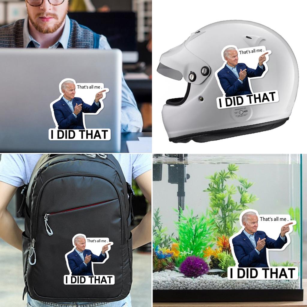 100 Stück lustige Aufkleber „That's All Me I Did That“, kleinere Größe 5 x 5 cm (Nach rechts gerichtet)