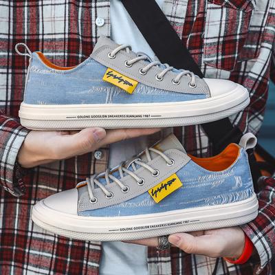 Fashion Spring New Sports Canvas Shoes for Boys Korean Casual Student Shoes Fashion Trend Denim Sneakers for Men  Zapatillas Hombre