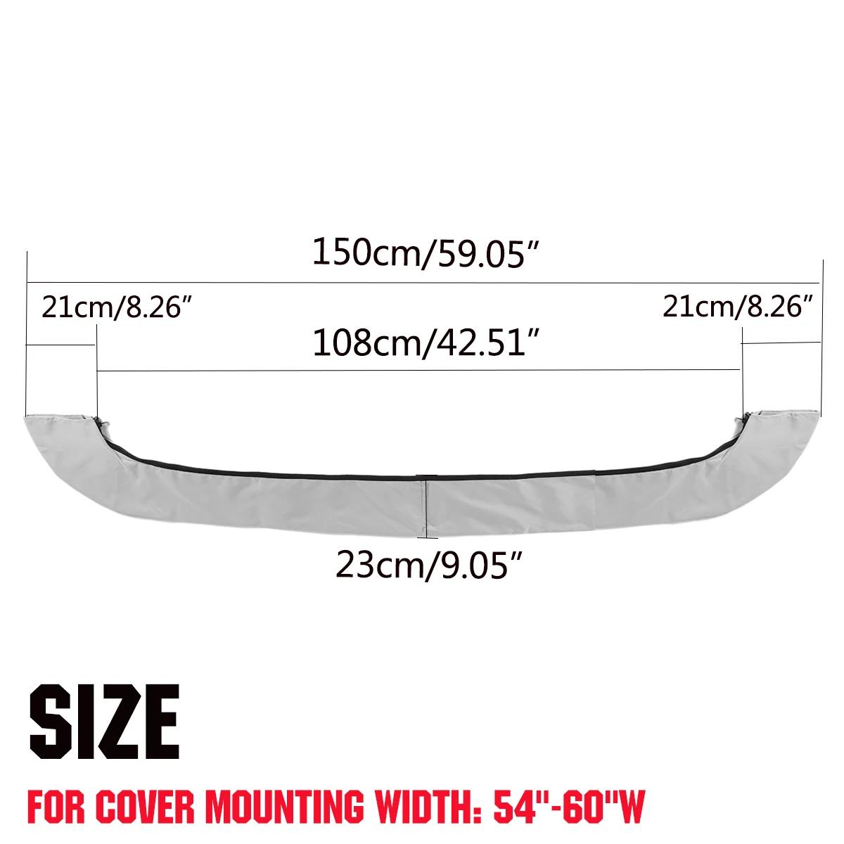 3 Bow Bimini Top Boot Cover 600D Waterproof Yacht Boat Shade Canopy Storage Cover Anti-UV Dust-proof Universal 54-60