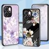 Floral Rose Tempered Glass Case For Realme 16 15T C85 OPPO A6 A6X Reno 15F 15 Pro 5G Vivo Y21D Y31 Motorola Moto G17 G57 Oneplus 15R Cover