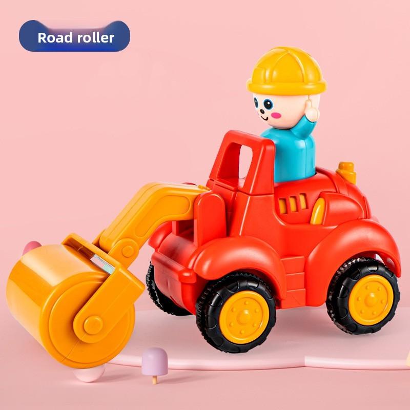 

Engineering Vehicle Toy With Inertial Control For Children Ages 3 To 6 Blue Road Roller