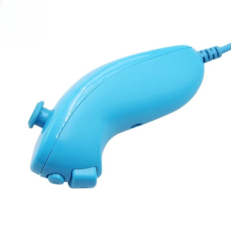 For Nintendo Wii Game Controller 5 Colors Nunchuck Hand Curved Game Handle Controller Nunchuk for Wii Gamepad Accessories