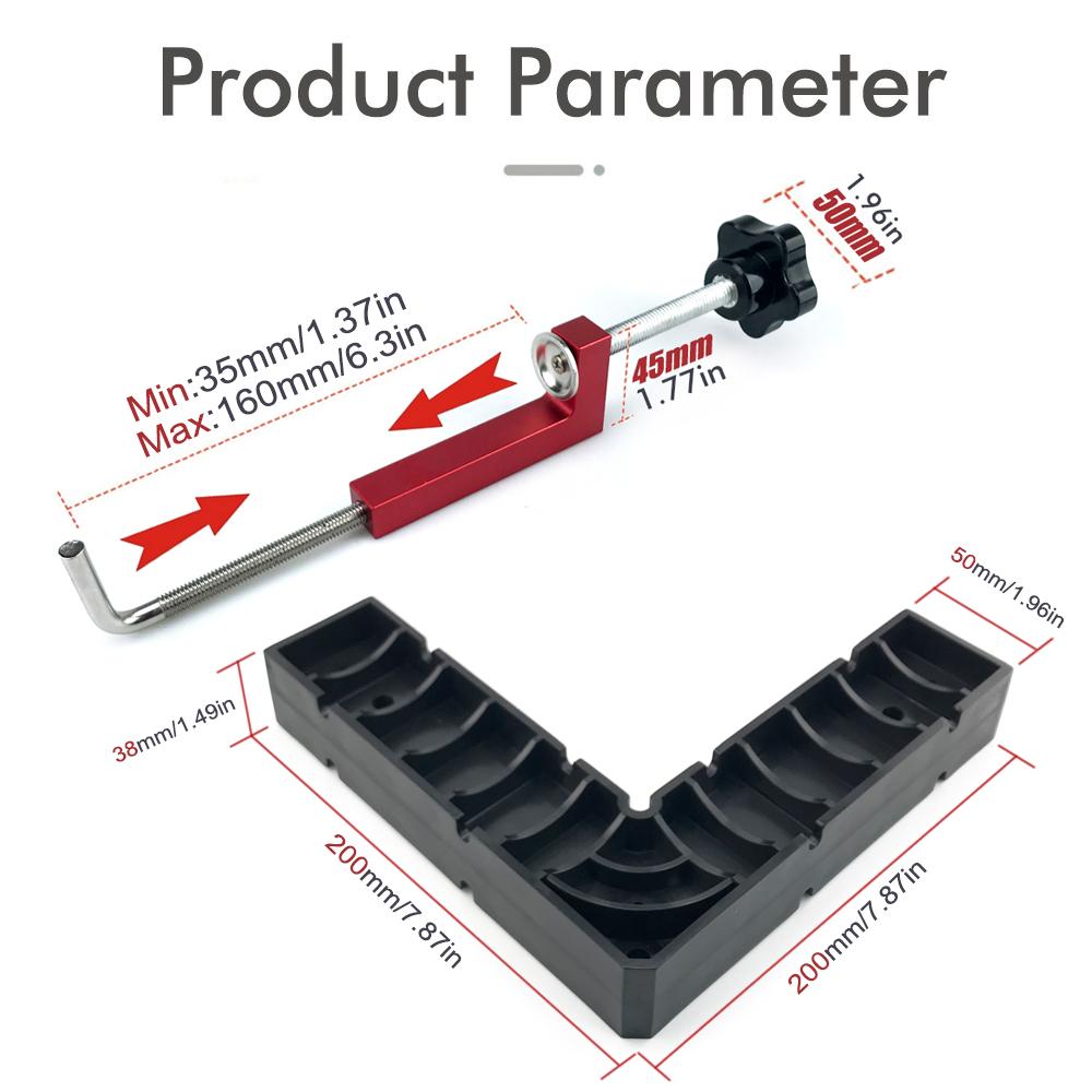 New Woodworking Right Angle Clip Photo Frame Punching Fixing Jig Set 90 Degree Quick Positioning Woodworking Installation Tools