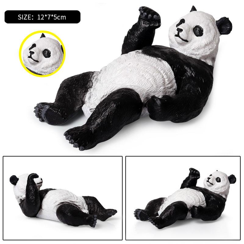 Oenux China Panda Bamboo Wild Animals Action Figures Model Figurine PVC Miniature Cute Decoration Education Collection Kid Toy