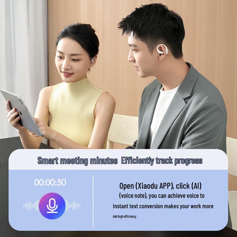 Xiaodu S200 AI Simultaneous Translation Open-Ear Bone Conduction Bluetooth Headphones
