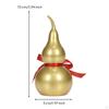 Brass Gourd Figurine Lustrous with Ribbon Decorative Tabletop Decor for Office,