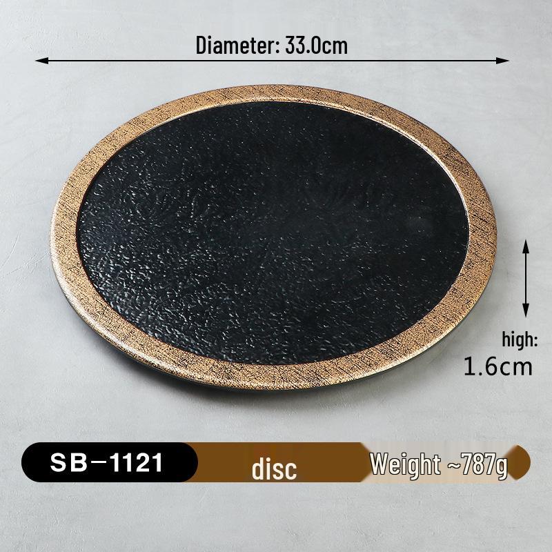 Melamine Imitation Porcelain Hot Pot & BBQ Plate with Handle