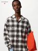Uniqlo Brushed Cotton Open Collar Oversized Shirt  Long Sleeve 
