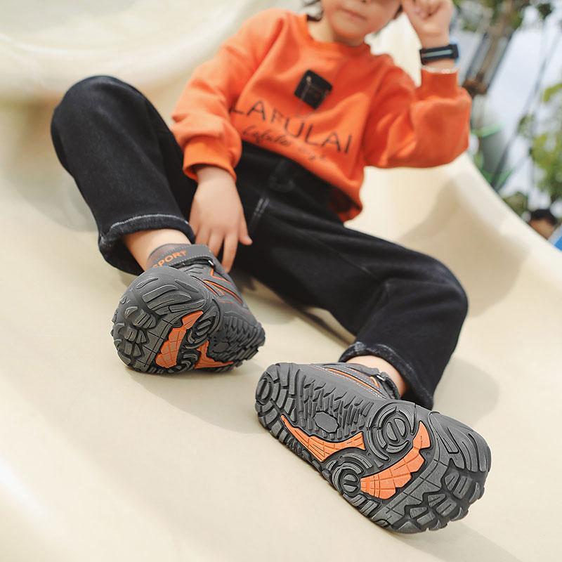 Atmungsaktive Wandersneaker Jungen Mädchen High-Top Outdoor Sportschuhe Rutschfest Kinder Freizeittrainer Camping Trekking Kletterschuhe