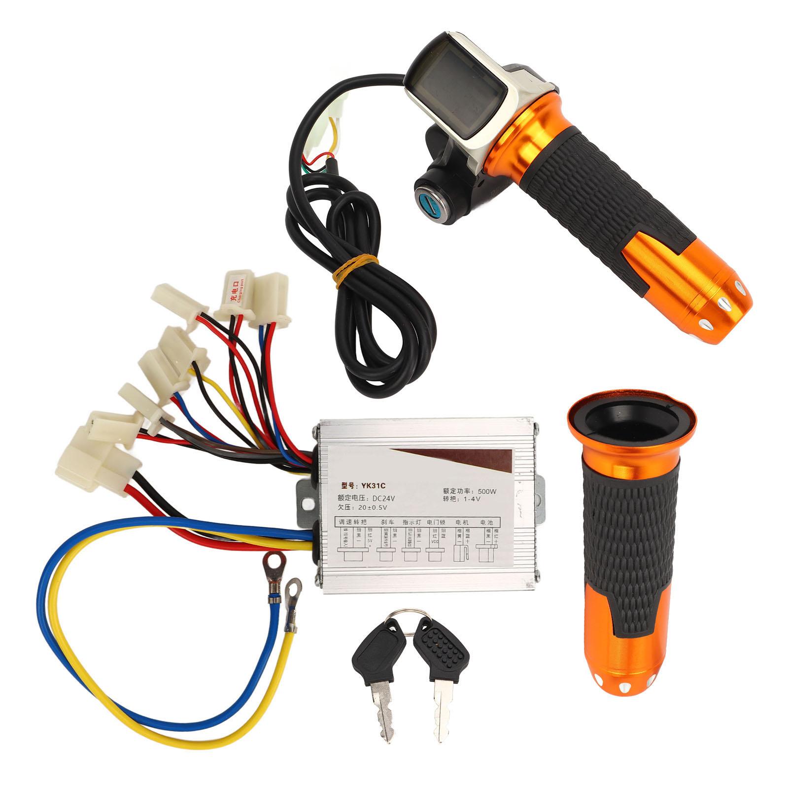 

Контролер швидкості двигуна 24V500W Подвійне регулювання швидкості Корпус з алюмінієвого сплаву 24V Дисплей Ручка газу з