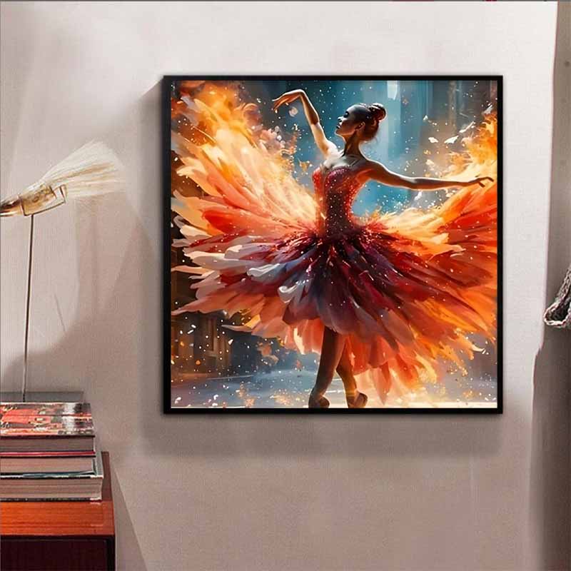 New Arrival 5D DIY Full Circle Diamond Painting "Dance" Embroidery Cross Stitch Home Decor Gift