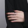 Shiny Surface Open Silver Pure For Accessory [Deelfel] Women's Ring, Simple, Three-Row, Silver, Cross, Ring, Ring, 925, Silver, Hypoallergenic,