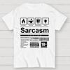 Sarcasm Label Cotton Summer Casual Cool Loose T-Shirt