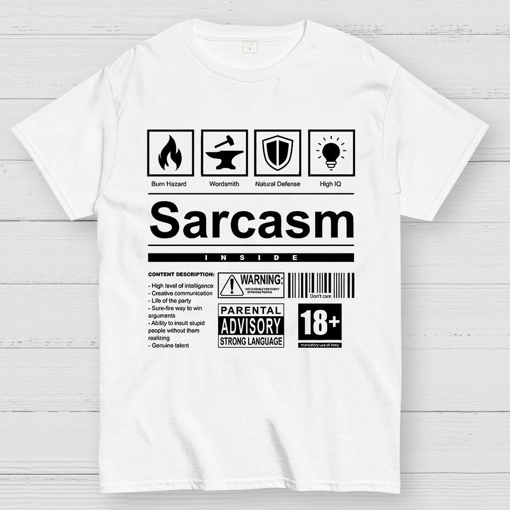 Sarcasm Label Cotton Summer Casual Cool Loose T-Shirt
