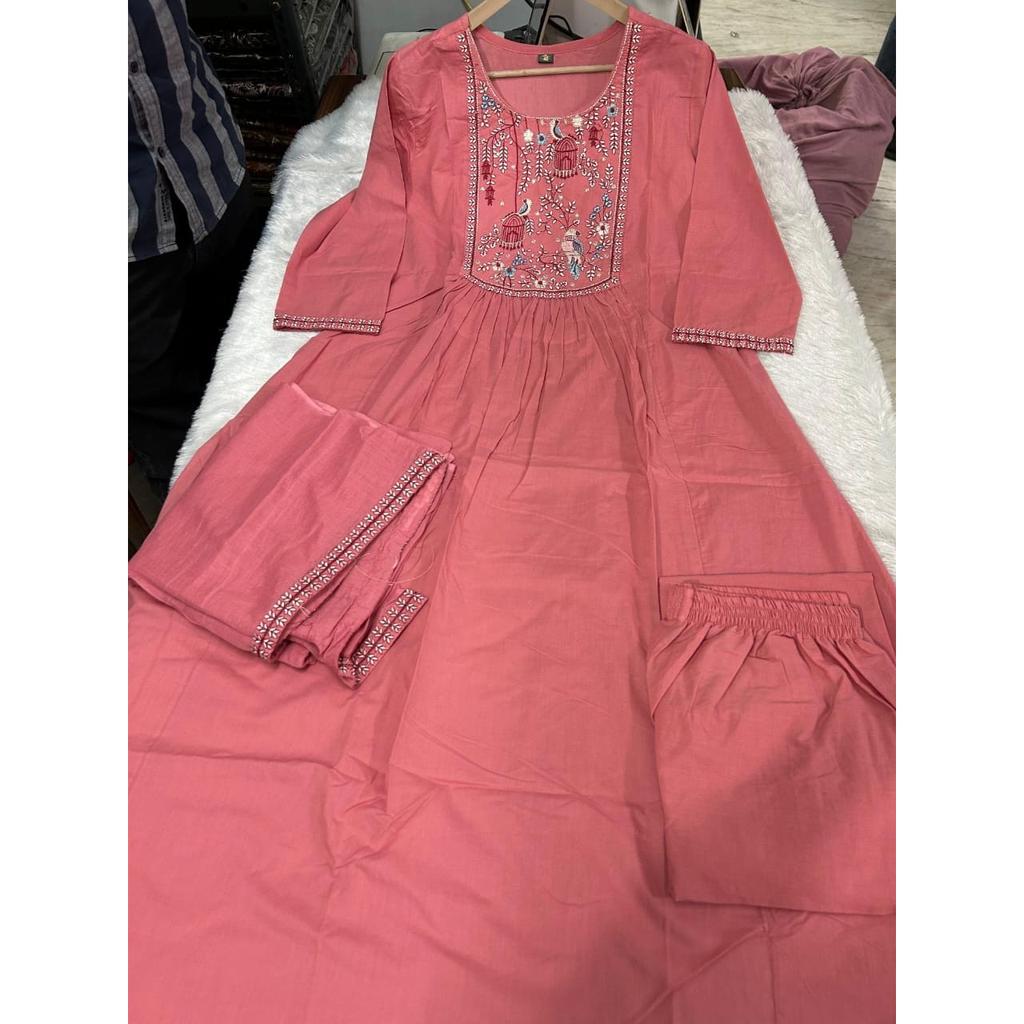 Indian Wedding Wear Kurti Pant Dupatta Set Designer Anarkali Ethnic Kurta Set
