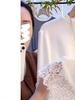 Korean-Style Lace Splicing Thermal T-Shirt: Comfortable Women's White Base Layer Top
