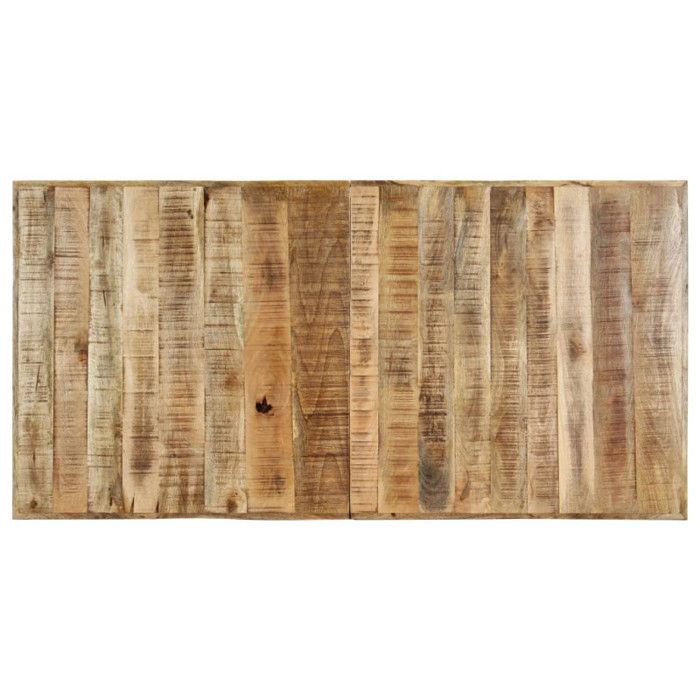 VidaXL Table à dîner 160x80x75 cm Bois de manguier massif brut