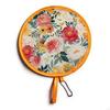 Mini flower Style Folding Fan Round With Pocket Handheld Fan Flower Pattern Collapsible Fan Wedding Party Outdoor Activities