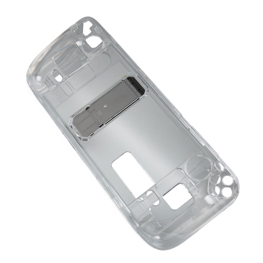 Clear Kickstand Case for Steam Deck Transparent Shock Absorption Prevent Slip Hard PC Protective Case with Stand