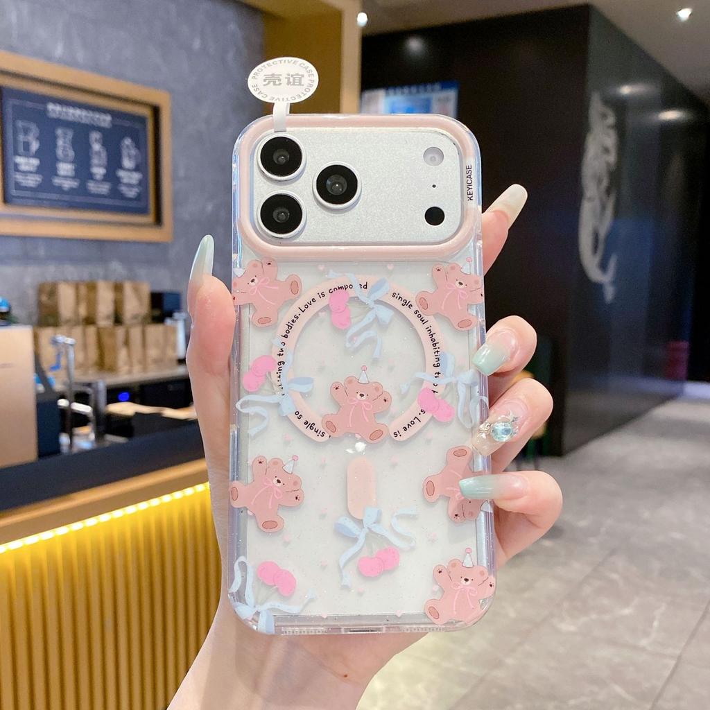 iPhone11Pro Colorful Glitter Magnetic Phone Case Cute Animal Apple 11 Puppy Protective Case