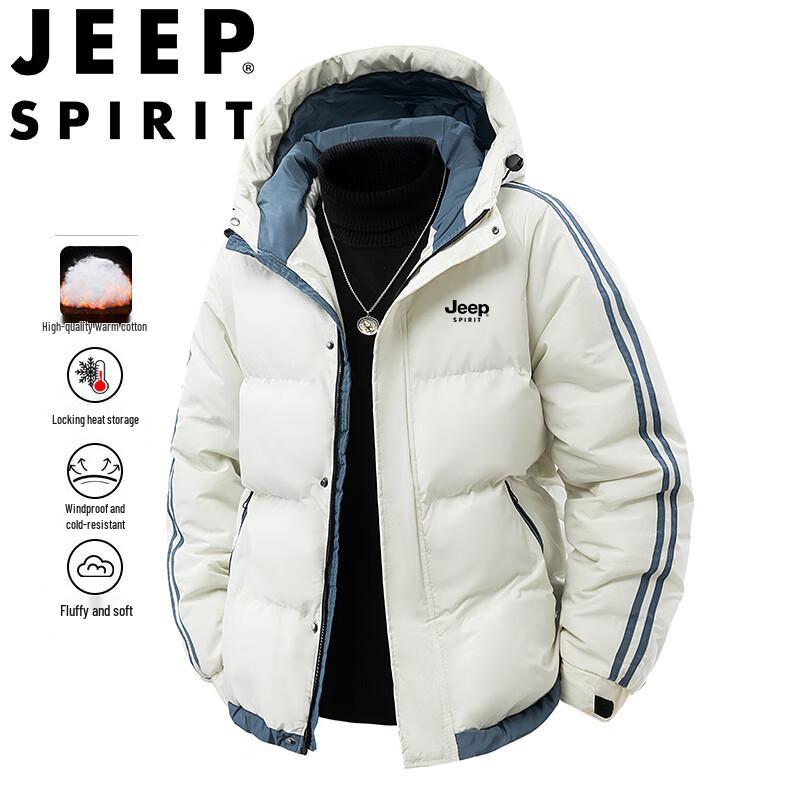 Мужская зимняя стеганая куртка с капюшоном JEEP SPIRIT XL
