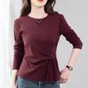 Women S Oversize Long Sleeve Round Neck T Shirt Slim Fit Autumn Top
