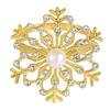 1/2/6Pcs Golden Metal Napkin Ring Faux Pearl Decor Snowflake Design Winter-themed Napkin Holders Weddings Parties Table Decor